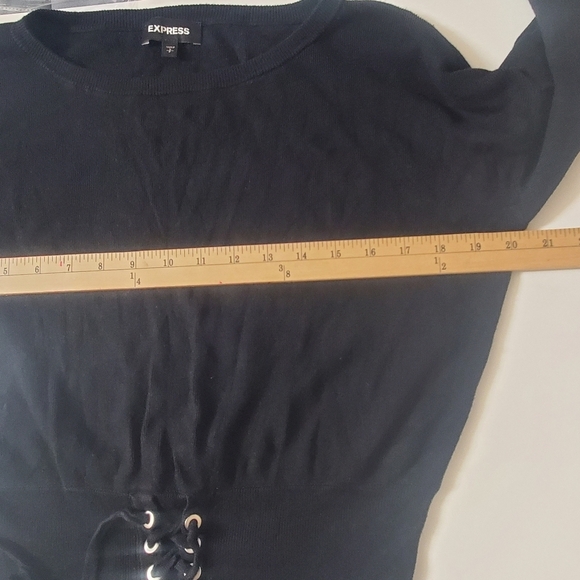 Y2K Express Knit Corsett Top Small Renaissance Balloon Sleeve Whimsigoth - Picture 8 of 9